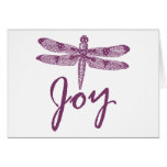 Holiday Joy Purple Dragonfly Greeting Cards