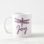 Holiday Joy Purple Dragonfly Mugs