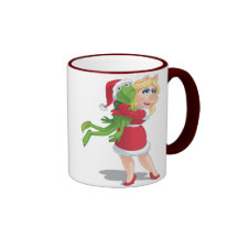 Holiday Kermit and Miss Piggy Coffee Mugs