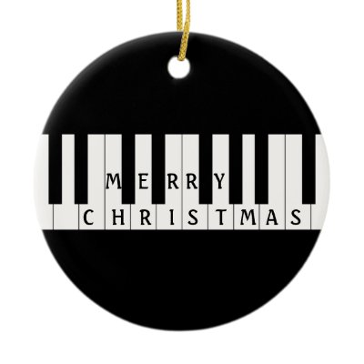 Holiday Keys Piano Christmas Tree Ornaments