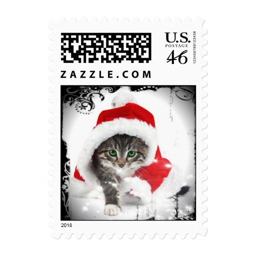 Holiday Kitty Stamp