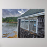 Holiday Ledges Boathouse Poster Print