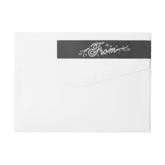 Holiday Lettering Wraparound Address Label