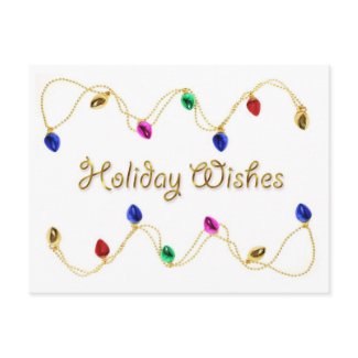 Holiday Light Border Postcard postcard