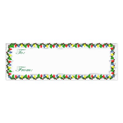 Holiday Lights Christmas Tag Card Business Card Templates by Firecrackinmama