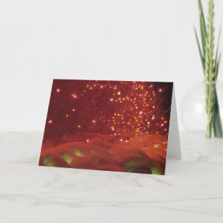 Holiday Lights In Snow card