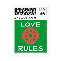 Holiday "Love Rules" Stamp stamps