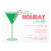 Holiday Martini Personalized Invitation
