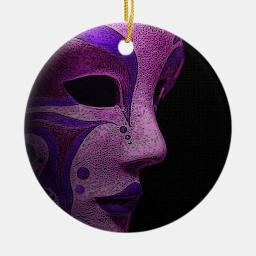 Holiday Mask Christmas Ornament | Zazzle