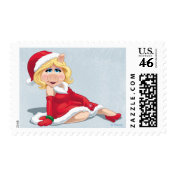 Holiday Miss Piggy Postage Stamp