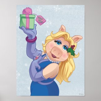 Holiday Miss Piggy Poster