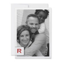 Holiday Monogram Custom Announcement