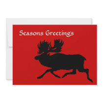 Holiday Moose invitations by magarmor Holiday Moose invitations