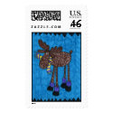 Holiday Moose Stamp