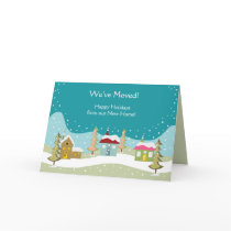 Holiday Moving Announcement card cards