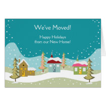 Holiday Moving Announcement card cards