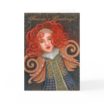 Holiday Muse (Angel) Greeting Card by BumbleBat Holiday Muse (Angel) Greeting Card
