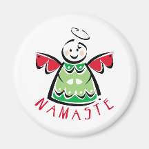 Holiday Namaste Angel Refrigerator Magnets