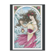Holiday Nouveau Postcard by ladydove7 Holiday Nouveau Postcard