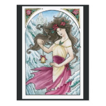 Holiday Nouveau Postcard postcards