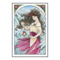 Holiday Nouveau Print by ladydove7 Holiday Nouveau Print