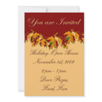 Holiday Open House November Thanksgiving invitations