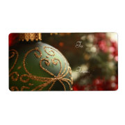 Holiday Ornament Gift Tags label