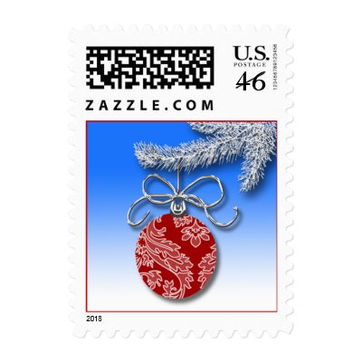 Holiday Ornament Postage Stamp