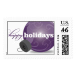 Holiday Ornament - Purple stamps