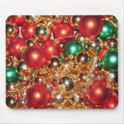 Holiday Ornaments Collection Mouse Mat by HolidayFun