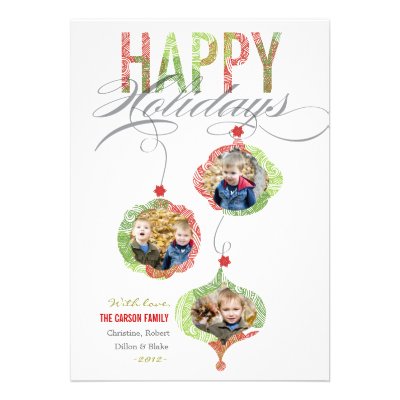 Holiday Ornaments Photo Card