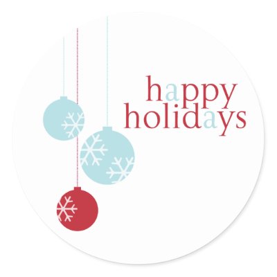 Holiday Ornaments Sticker