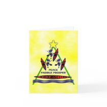 Holiday Paddle Kayak Canoe Design Greeting Card