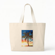 Holiday Palm Tree Lights at Sunset Bags