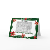 Holiday Party Invitation Green - Customized cards by Christianphotogirl Holiday Party Invitation Green - Customized cards