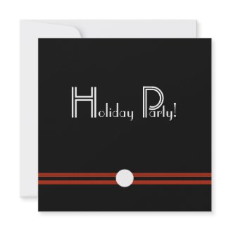 Holiday Party Invitation in Black and White