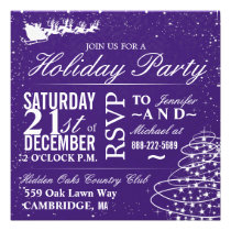Holiday Party Santa Sleigh Christmas Party Invites