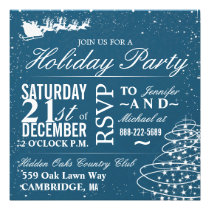 Holiday Party Santa Sleigh Christmas Party Invites