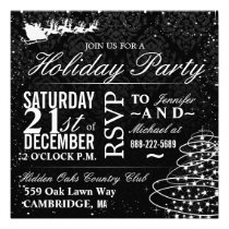 Holiday Party Santa Sleigh Christmas Party Invites