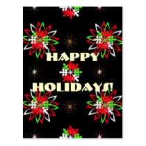 Holiday Pattern Brights postcards