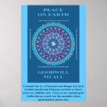 HOLIDAY PEACE MANDALA POSTER