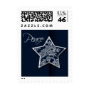 Holiday Peace Postage Stamp Navy Blue by TDSwhite Holiday Peace Postage Stamp Navy Blue