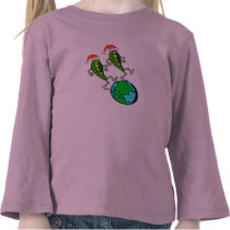 Holiday Peas on Earth t-shirts