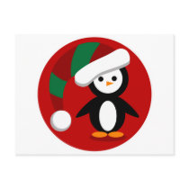 Holiday Penguin Post Card