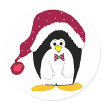 Holiday Penguin stickers