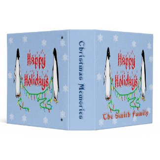Holiday Penguins Christmas Binder binder