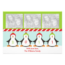 Holiday Penguins Photo Card invitations