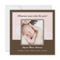 Holiday Photo Birth Announcement invitations