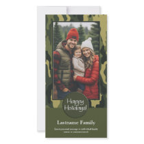 Holiday Photo Card - Green Camo photo cards