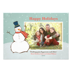 Holiday Photo Card | Winter Snowman Theme